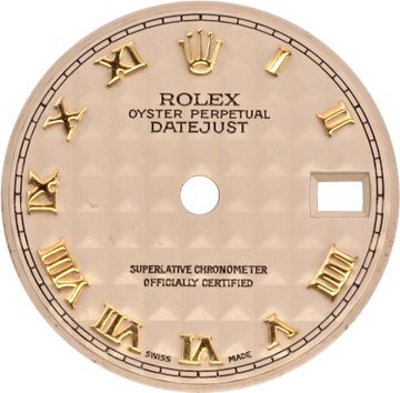 Factory Original Rolex Ladies DateJust White Pyramid Dial Factory Original Rolex Ladies DateJust White Pyramid Dial with Hands ref 69173/79173 Dial Collection