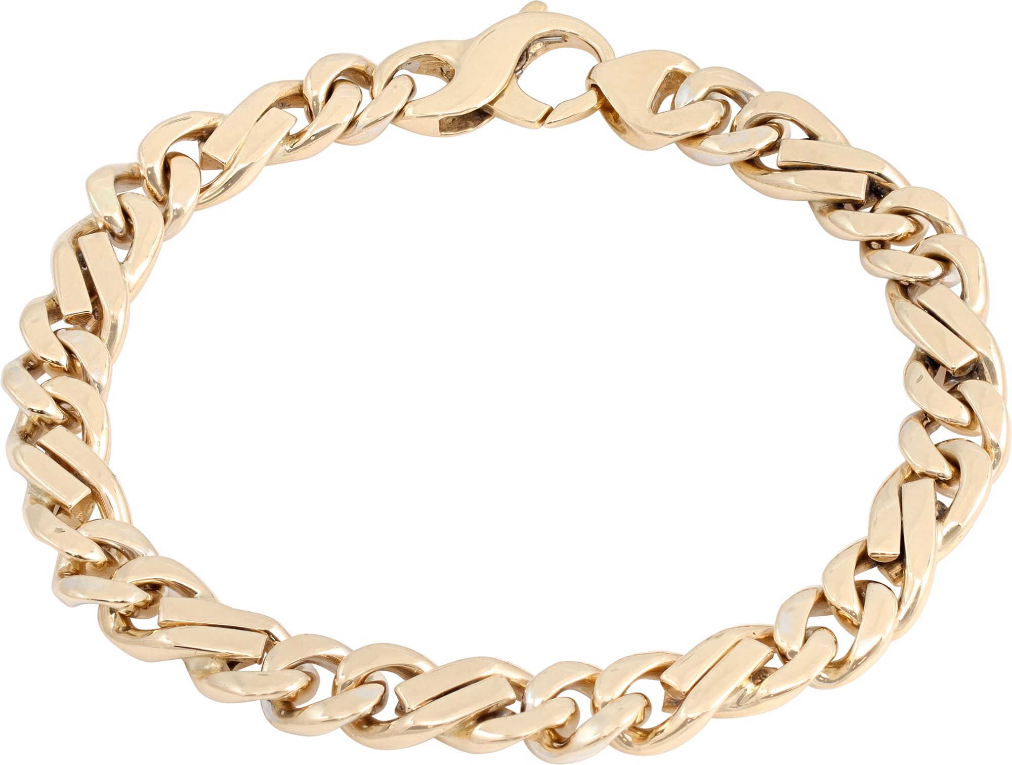 ★rosemont★ 14K Bracelet RS0716 fancy_curved_link_chain_in_18k