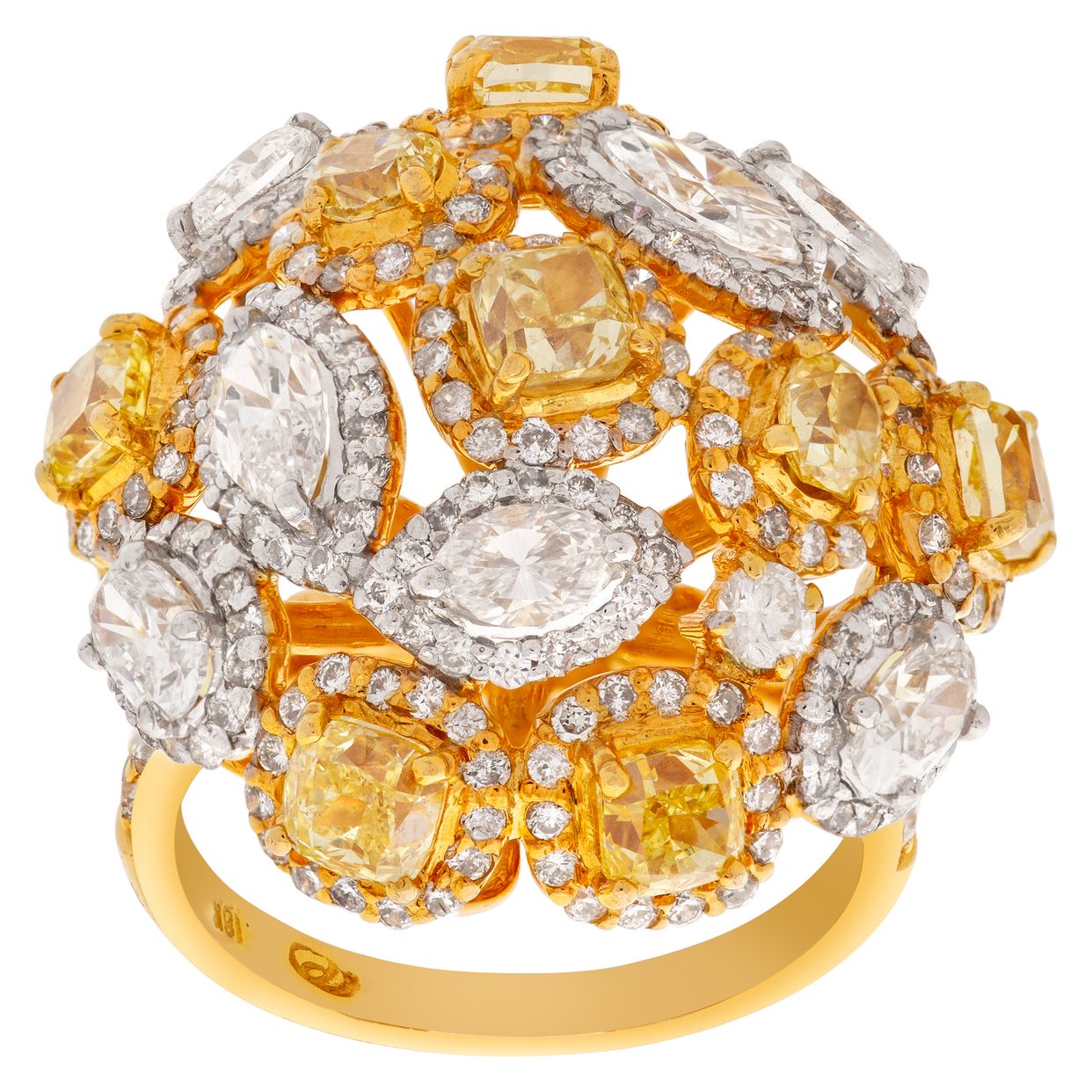 Fancy yellow diiamond ring set in 18k | Gray & Sons Jewelers