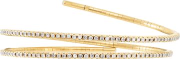 Flexible wrap diamond bracelet in 18k gold