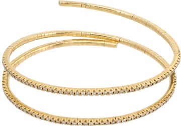 Flexible wrap diamond bracelet in 18k gold