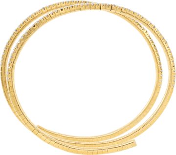 Flexible wrap diamond bracelet in 18k gold
