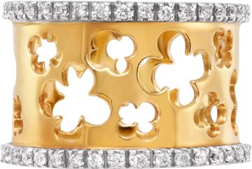 Flower style diamond band
