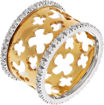 Flower style diamond band