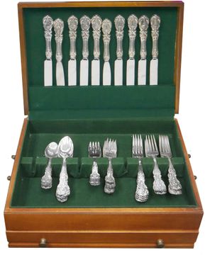 Francis I by "Reed & Barton" Sterling Silver Flatware 4 Piece Place Setting for 10