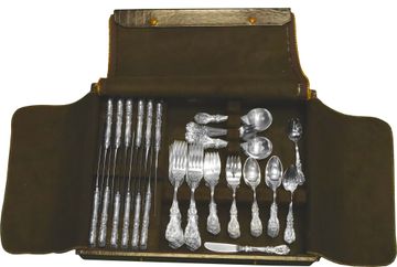 Francis The 1st Sterling Silver Flatware Set Patented In 1907 By Reed & Barton. Total Pieces: 83.