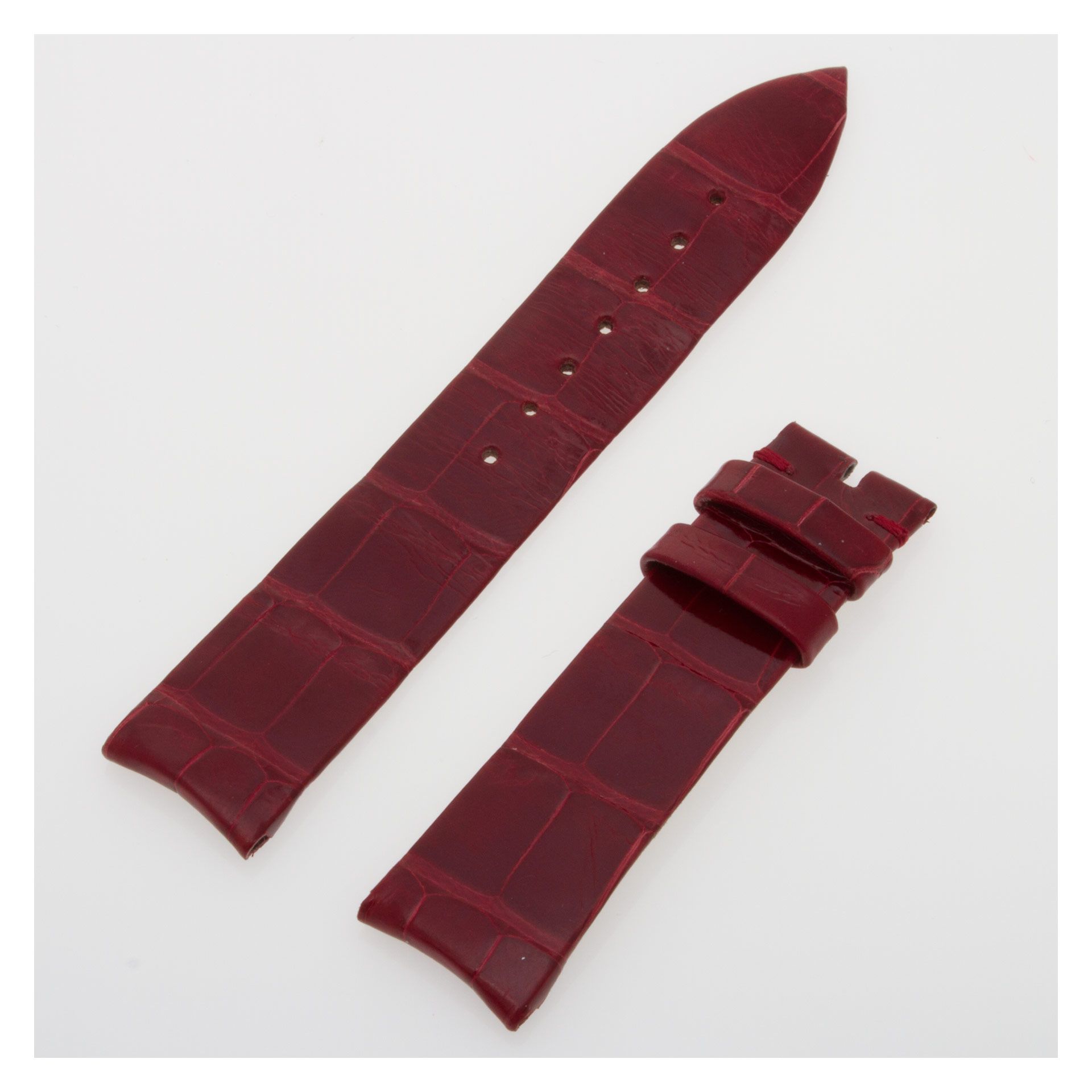 Franck Muller burgundy alligator strap (17 x 16) | Gray & Sons