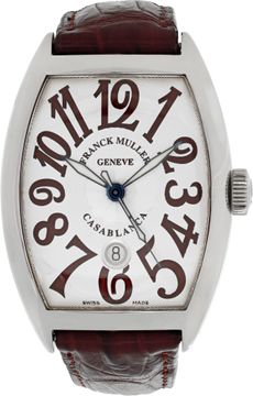 Franck Muller Casablanca in stainless steel on a alligator strap