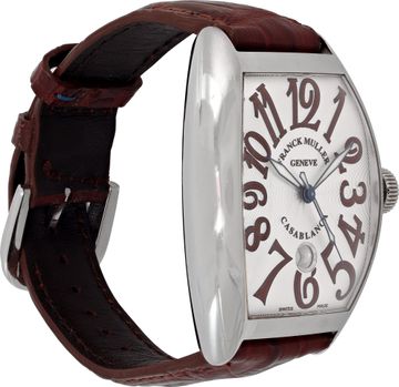 Franck Muller Casablanca in stainless steel on a alligator strap