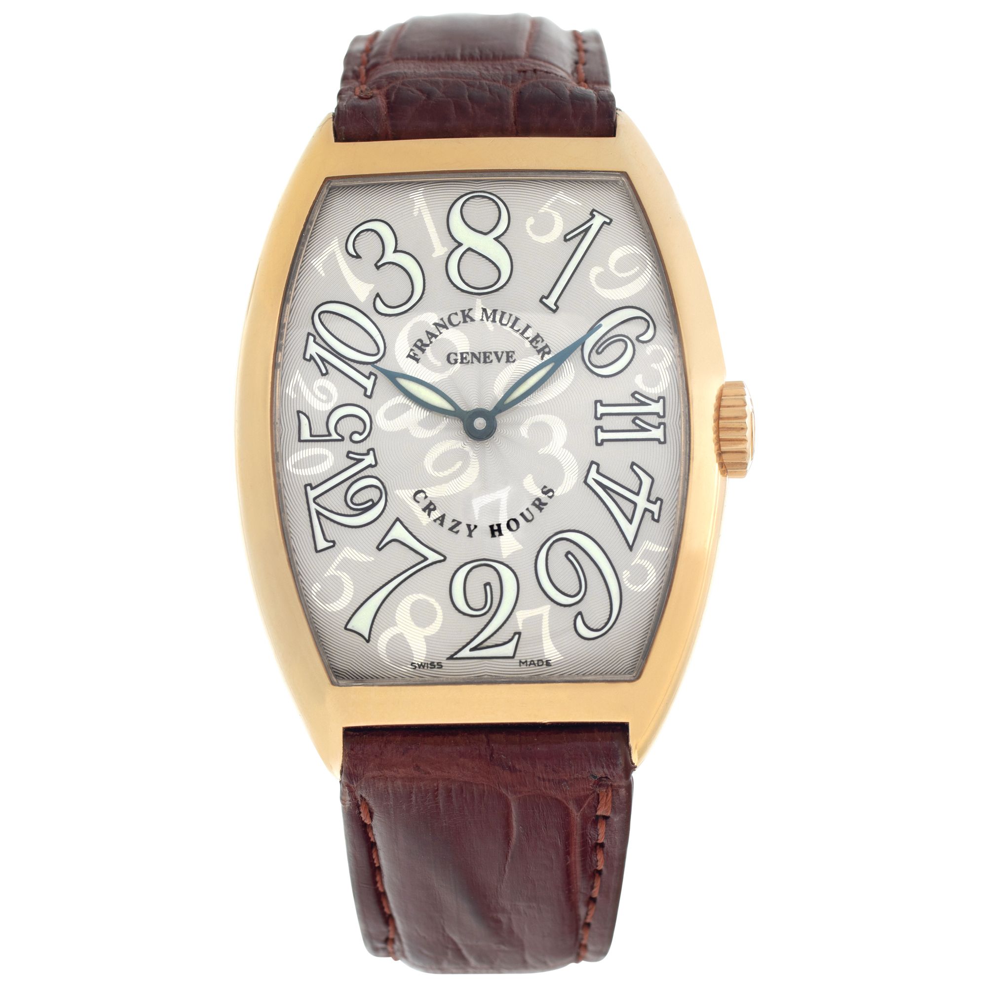 Used Franck Muller Crazy Hour 7851 18k rose gold 41.5mm auto