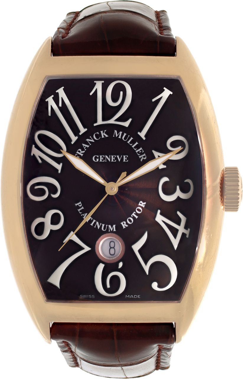 Preowned Franck Muller Curvex 8880scdt 18k rose gold 55mm