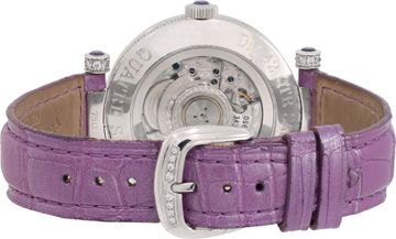 Franck Muller Double Mystery in 18k white gold sapphire bezel and dial