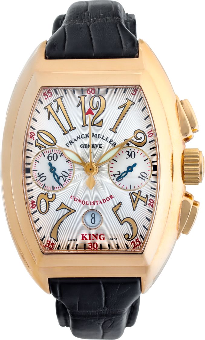 Pre-owned Franck Muller king conquistador 8005CC 18k rose go