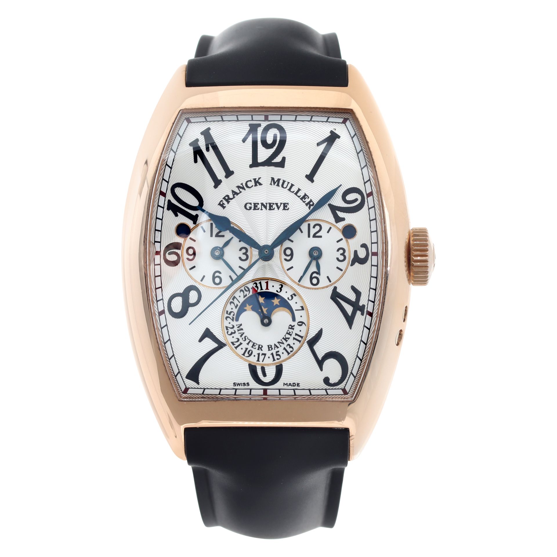 Pre-owned Franck Muller Master Banker 8880mbldt 18k rose gol