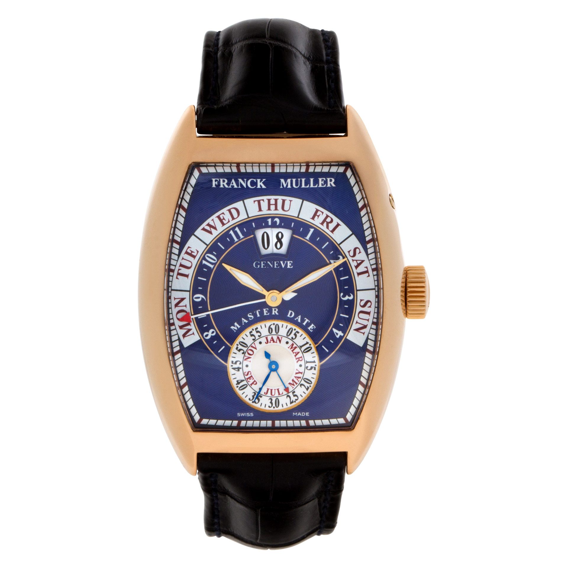 Pre-owned Franck Muller Master Date 8880 GG DT 18k rose |