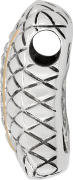 Geometric Diamond pendant in 14k yellow gold and sterling silver