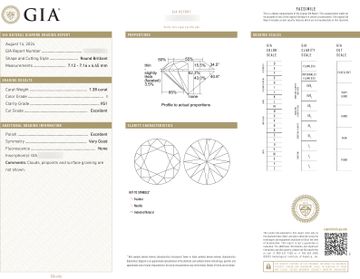 GIA certfified round brilliant cut diamond studs total 2.69 tcw set in 18k white