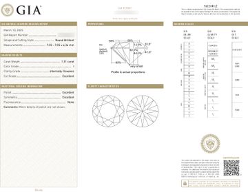 GIA certfified round brilliant cut diamond studs total 2.69 tcw set in 18k white