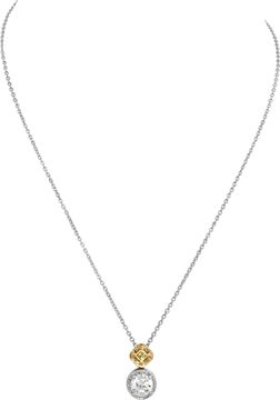 GIA certified 1.70 carat Round Brilliant Cut diamond necklace