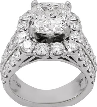 GIA Certified 3.02 carat cushion cut diamond ring in 18k white gold. GIA Certified 3.02 carat cushion cut diamond ring in 18k white gold. Ring Collection