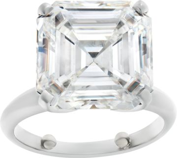 GIA certified Asscher Cut diamond 9.03 ct.  G Color, VS 1 Clarity.  Solitaire ring Ring Collection