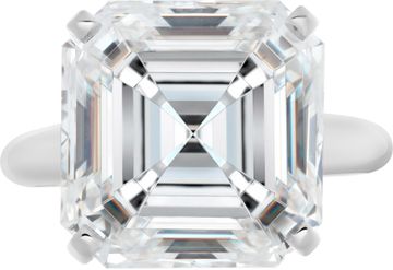 GIA certified Asscher Cut diamond 9.03 ct. G - VS1. Solitaire Size 3