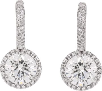 GIA certified diamond earrings 2.01 (J color, I2 clarity) and 2.03 (I color, I1 clarity) Earring Collection