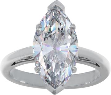 GIA certified Marquise Cut natural diamond 4.00 ct. G-VVS1. Solitaire. Size 7