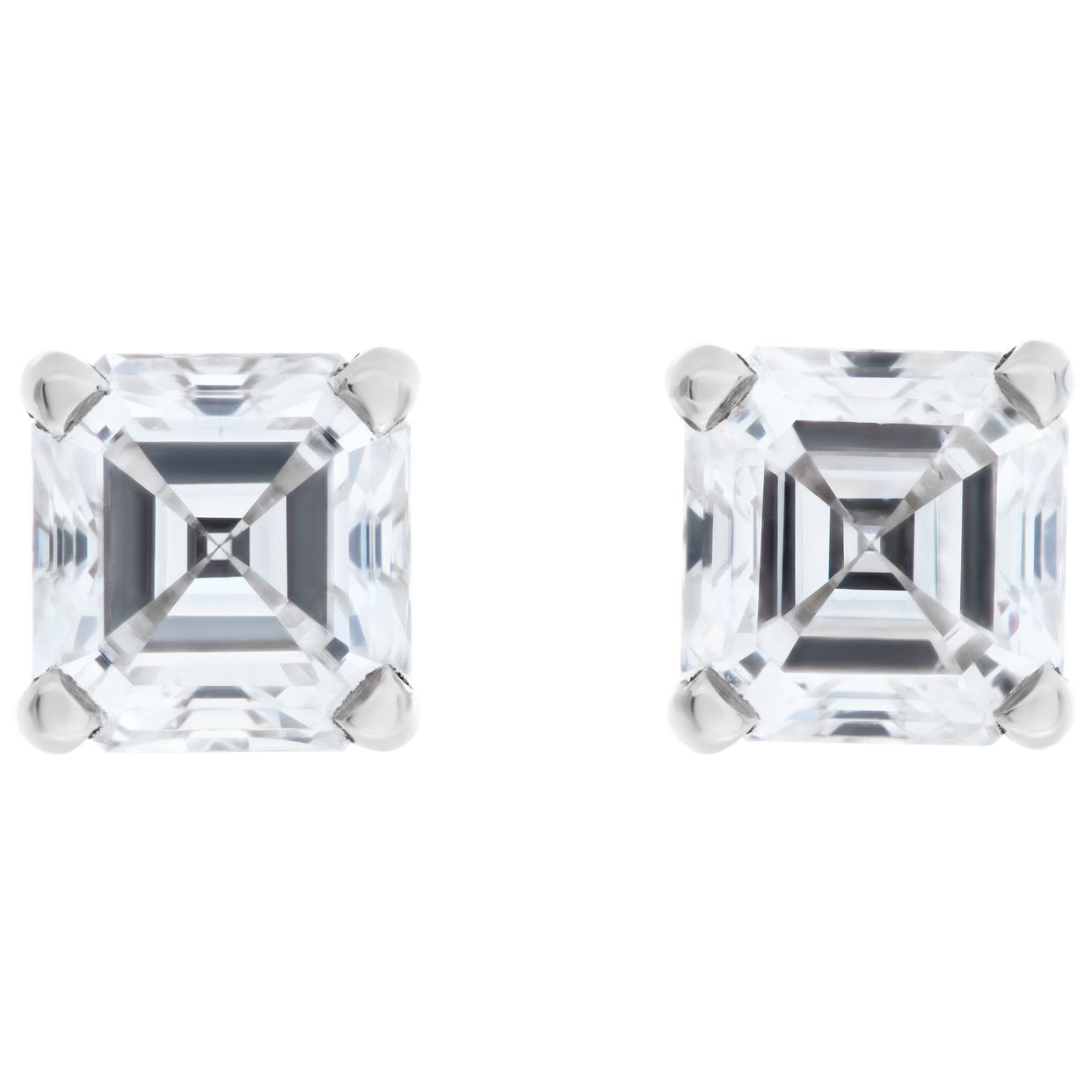 Cut Diamond Certified Diamond Studs Hepburn Carat Emerald Cut
