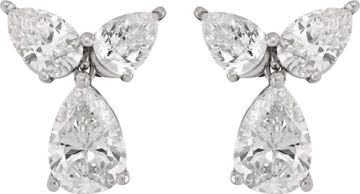 GIA certified pear shape diamond earrings approx over 5 carsts total Earring Collection