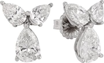 GIA certified pear shape diamond earrings approx over 5 carsts total