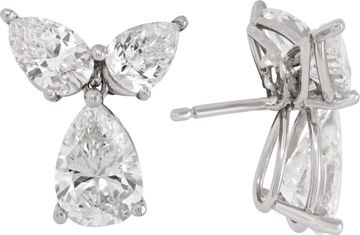 GIA certified pear shape diamond earrings approx over 5 carsts total