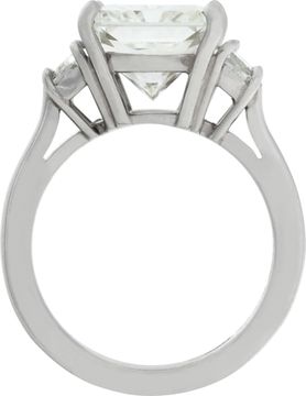 GIA certified Radiant Cut. 5.07ct.  I - VS2.  Platinum ring.  Size 5.25