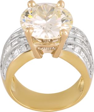 GIA certified round brilliant cut diamond 5.65 carat (Q¿R color range, VS2 clarity) ring Ring Collection