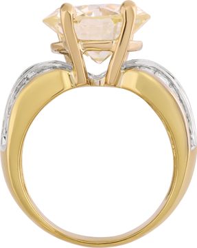 GIA certified round brilliant cut diamond 5.65 carat (Q¿R color range, VS2 clarity) ring