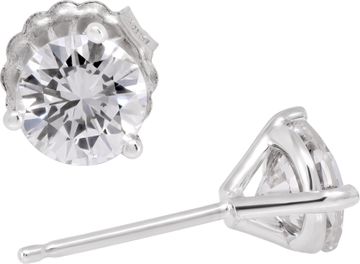 GIA cerified round diamond studs 0.67 carat and 0.71 carat