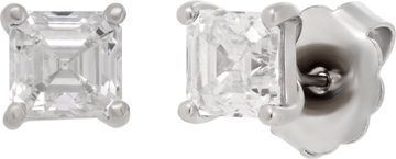 GIA Certified Square Emerald Cut Diamond earrings 1.62 carat in 18k white gold GIA Certified Square Emerald Cut Diamond earrings 1.62 carat in 18k white gold