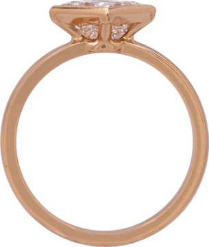 GIA certified square modified brilliant 2.12 carat (G color, SI1 clarity) diamond ring