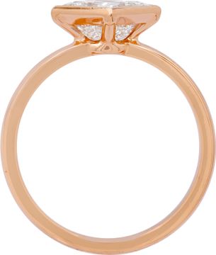 GIA certified square modified brilliant 2.12 carat (G color, SI1 clarity) diamond ring