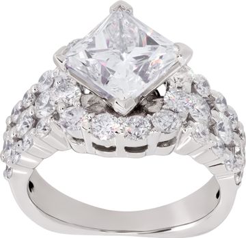 GIA certified square modified brilliant cut 2.63 carat (F color, VS2 clarity) ring Ring Collection