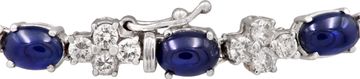 Giovane Diamond and Sapphire necklace in 18k White Gold