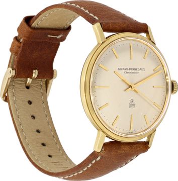 Girard Perregaux Chronometer 109 18k Yellow Gold Ivory dial 34mm Manual watch