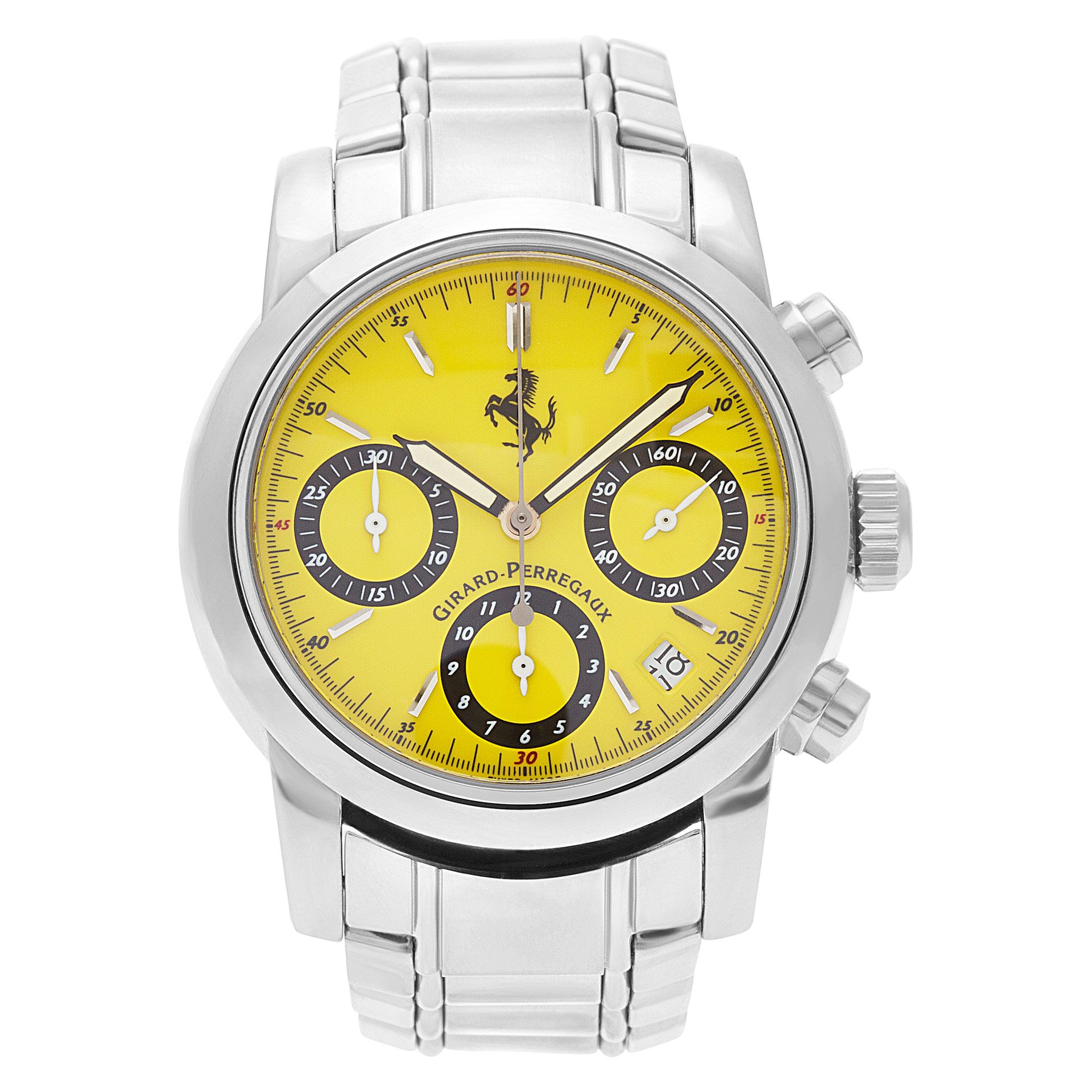 Pre-owned Girard Perregaux Ferrari 8020 stainless steel 36mm