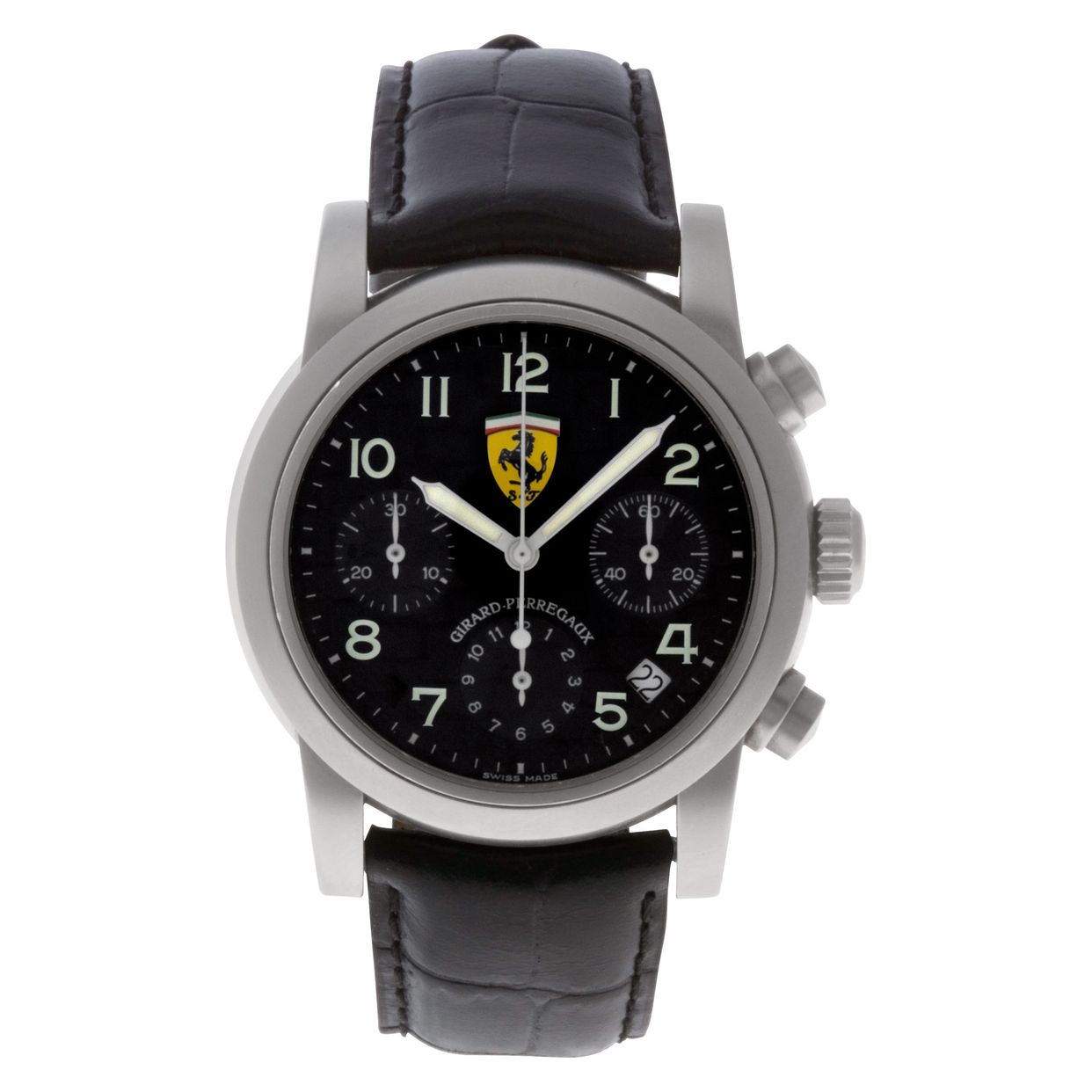 Pre-owned Girard Perregaux Ferrari 8020 titanium 36mm auto