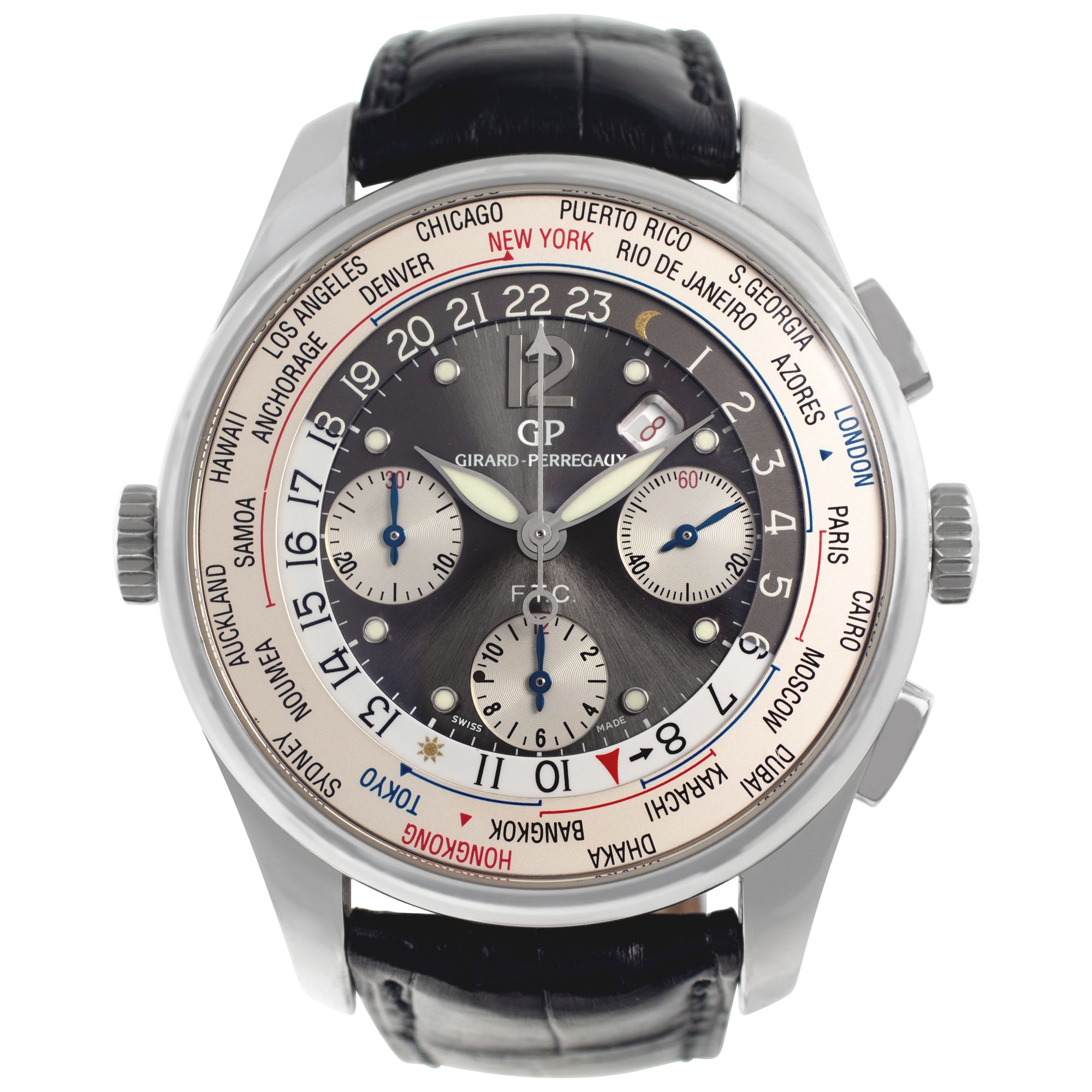 Preowned Girard Perregaux World Time 49805 W527001 | Gray & Sons
