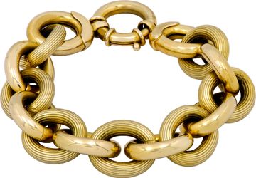 Gold link bracelet in 14k yellow gold Gold link bracelet in 14k yellow gold Bracelet Collection
