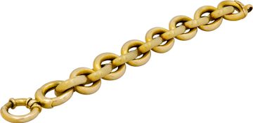 Gold link bracelet in 14k yellow gold
