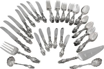 Gorham "Lily" sterling silver flatware service for 8