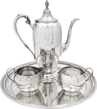Gorham Puritan sterling silver 4-piece coffee set Gorham Puritan sterling silver 4-piece coffee set Jewelry Collection