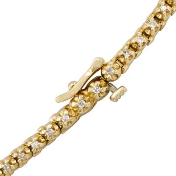 Graduated diamond tennis necklace in 14k yellow gold